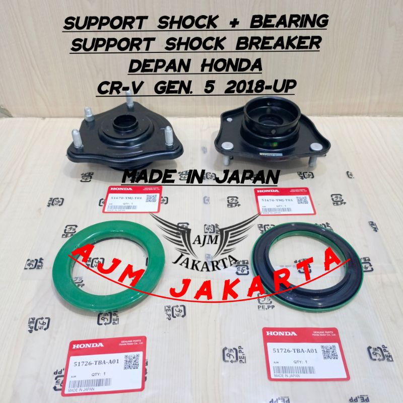 Support shock + bearing support shock breaker depan crv gen5 turbo 2017-up 1set ori japan