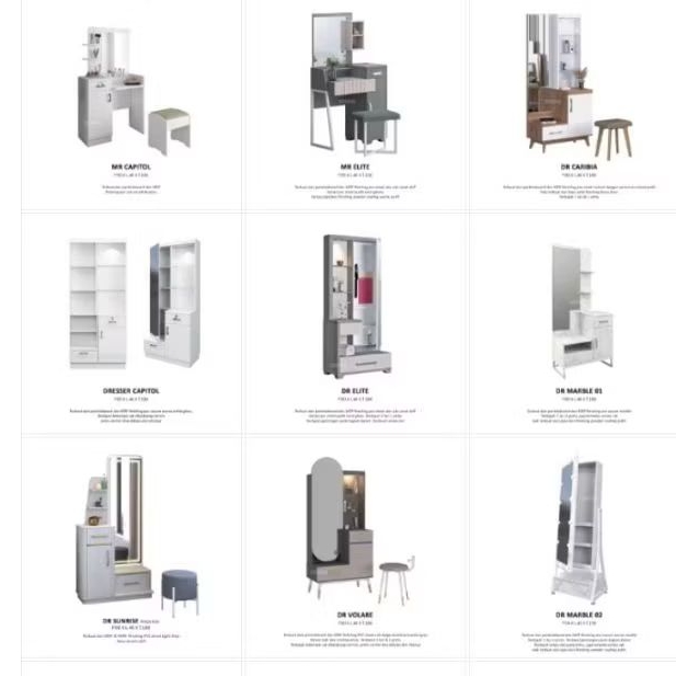 Meja Rias Dresser Siantano