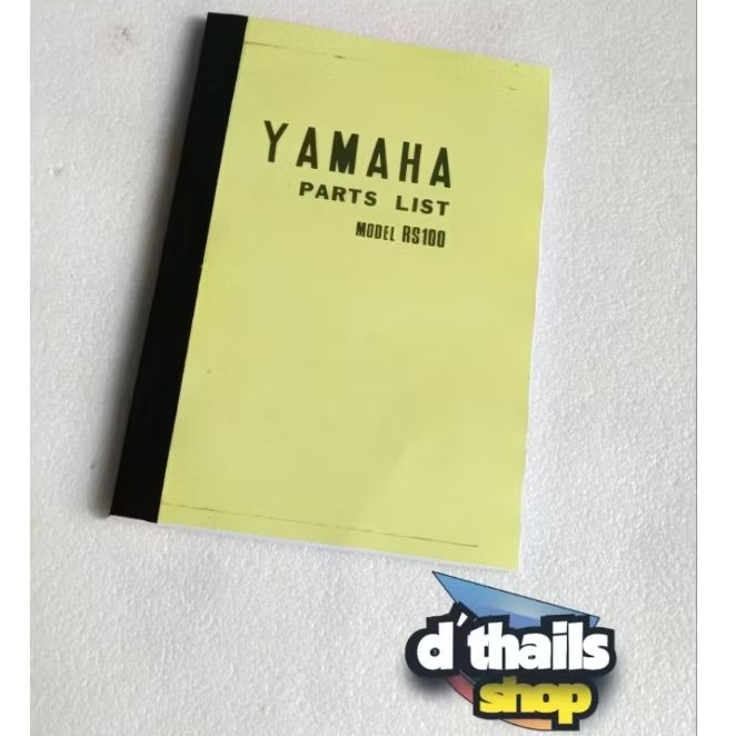 

buku panduan part parts catalog katalog Catalogue list foto poto copy ulang Yamaha RS 100 RS100