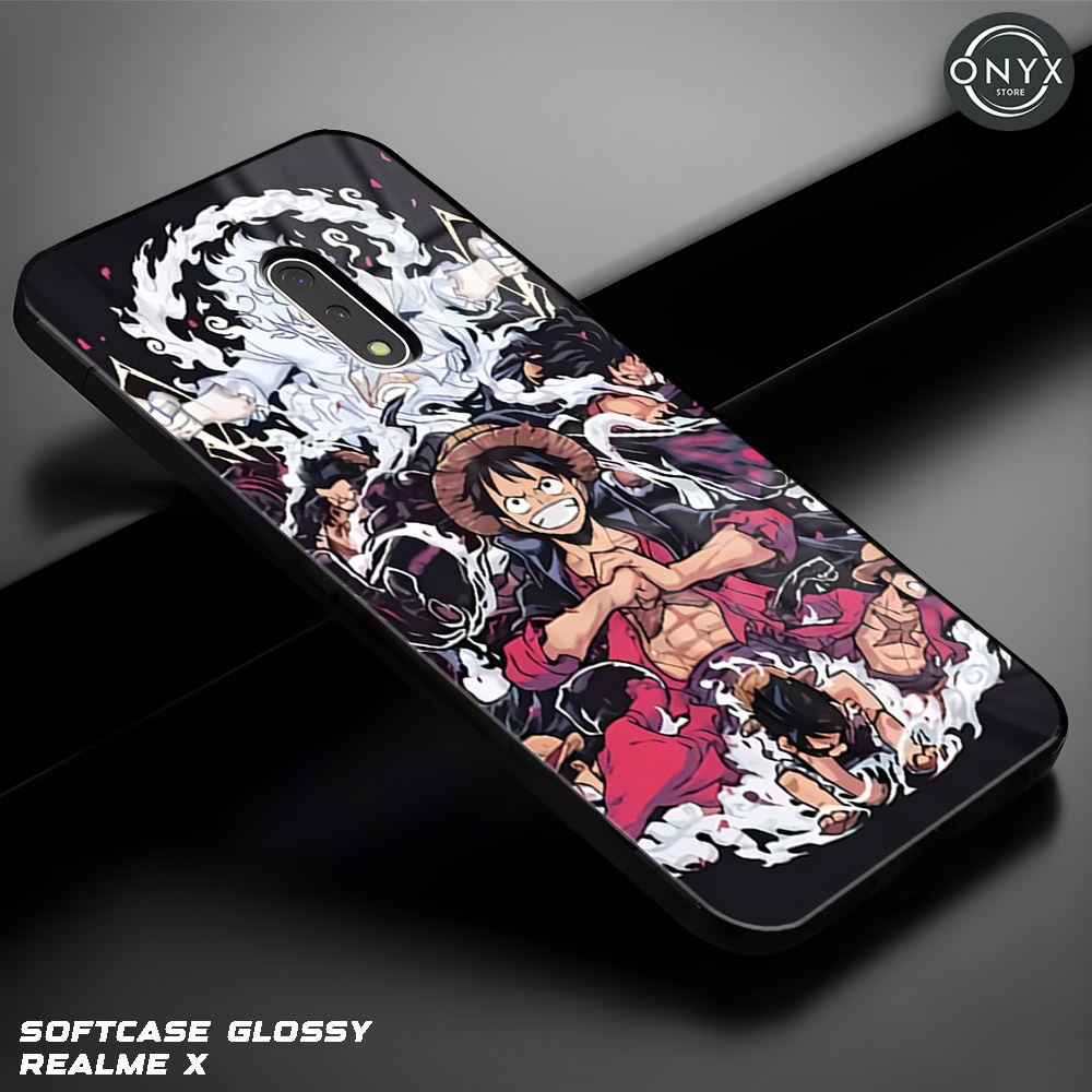 [AA04] SOFTCASE GLOSSY REALME X | Kesing Keren Realme X | Case Realme X Aestetic Lucu | Luffy