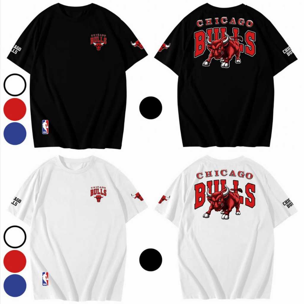 KAOS NBA CHIGAGO I KAOS BANTENG PDI I SIZE JUMBO M L XL XXL XXXL I KAOS BRANDED