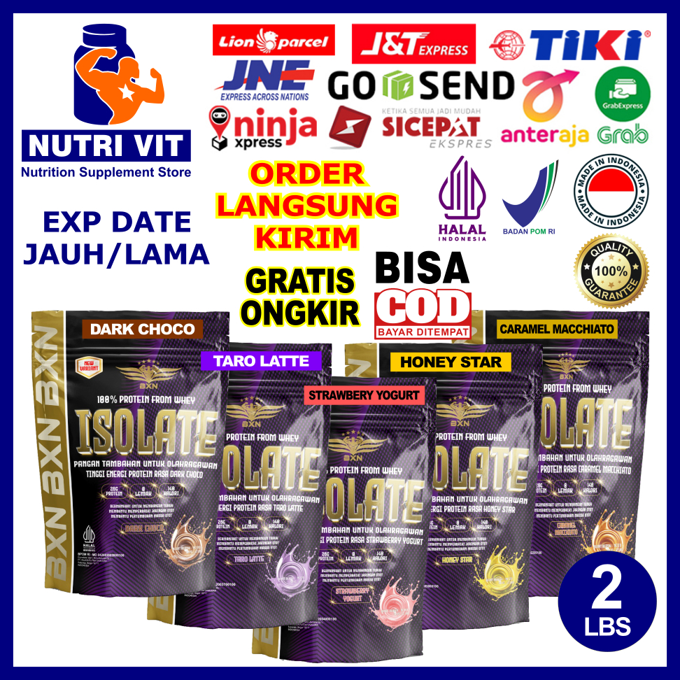 BXN Isolate 2 Lbs HALAL BPOM BXN Whey Isolate 2Lbs Susu Fitness Whey Protein Isolate BXN Isolate 2Lb