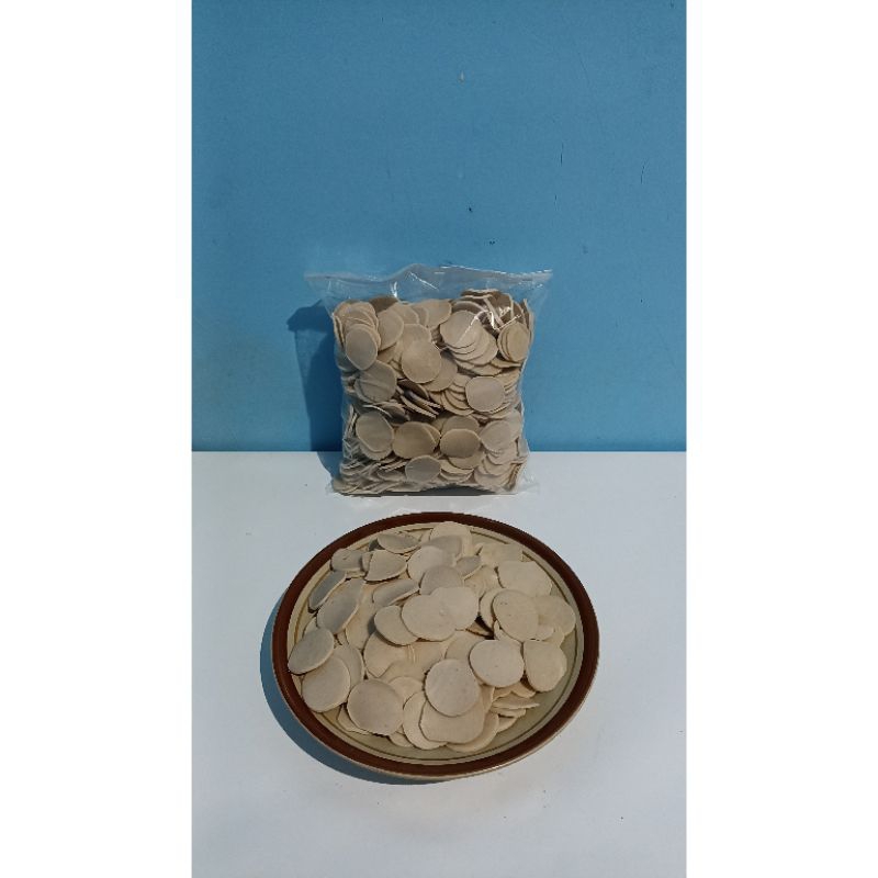 

( 1 KG ) KERUPUK MENTAH KEMPLANG IKAN TENGGIRI VIRAL / KERUPUK SEBLAK / KERUPUK ENAK / KUALITAS SUPER