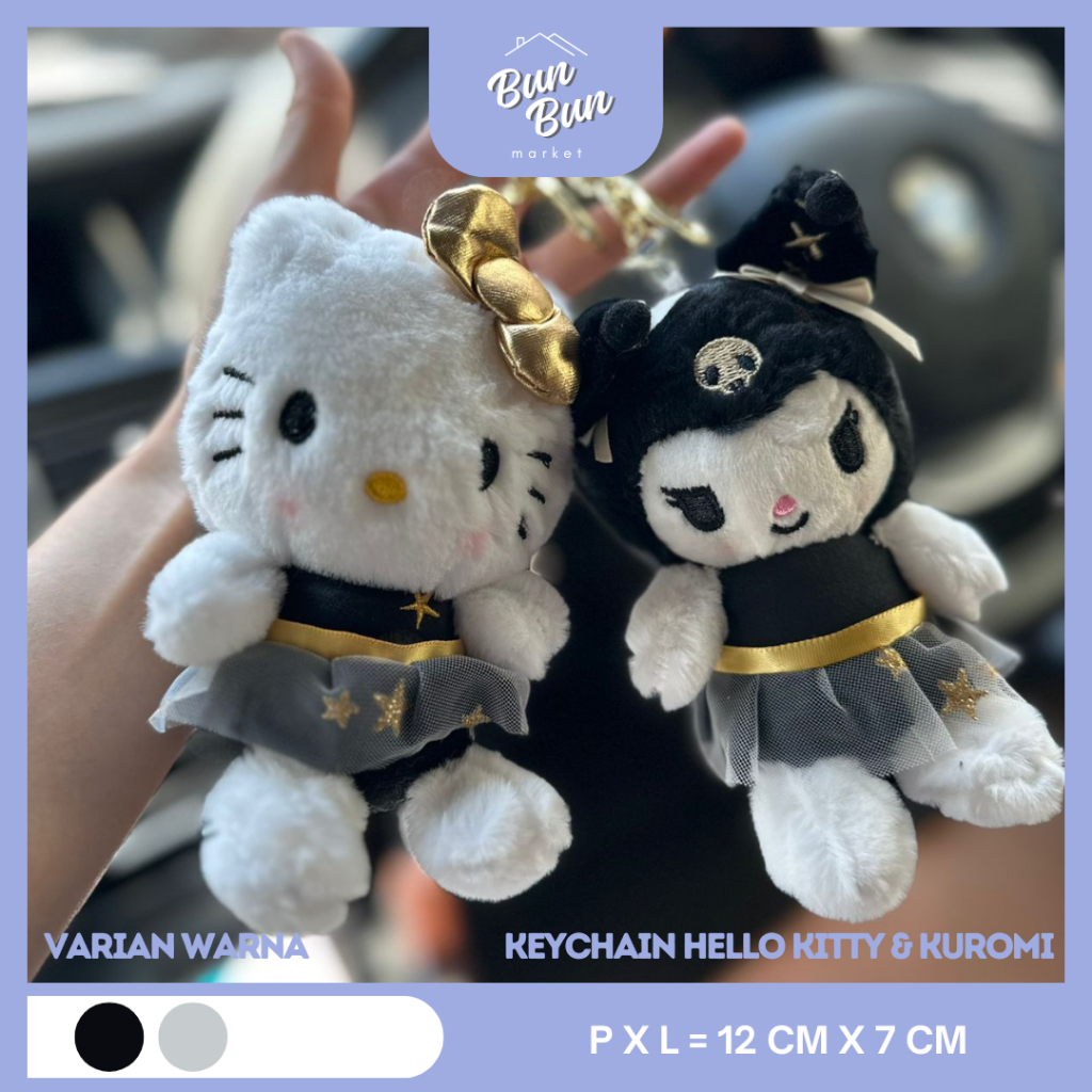 

PCS / Keychains Kuromi Hello Kitty 12 CM Gantungan Kunci Mini Lucu Semarang Instan X
