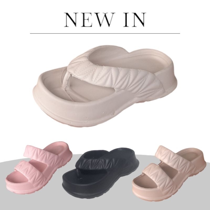 Sandal Wanita Model Terbaru / Sandal Wanita Tinggi / Sandal Karet Kekinian