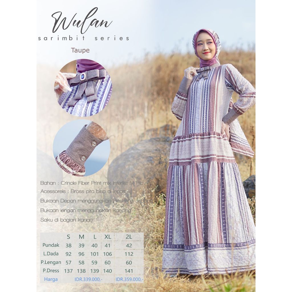 Nubua - Sarimbit Lebaran Keluarga 2024 Gamis Wulan