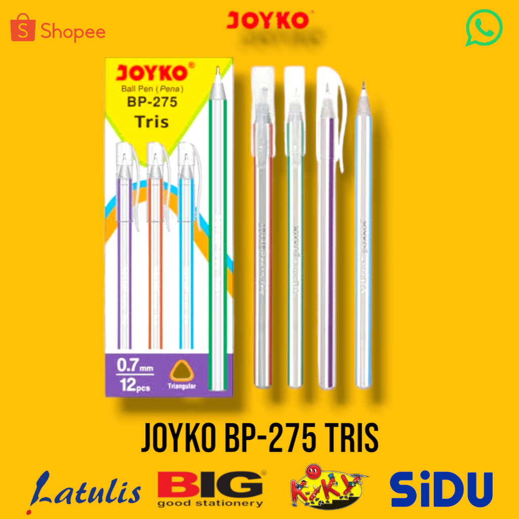 

Ball Pen Pena Pulpen Joyko Bp-275 Tris 0.7