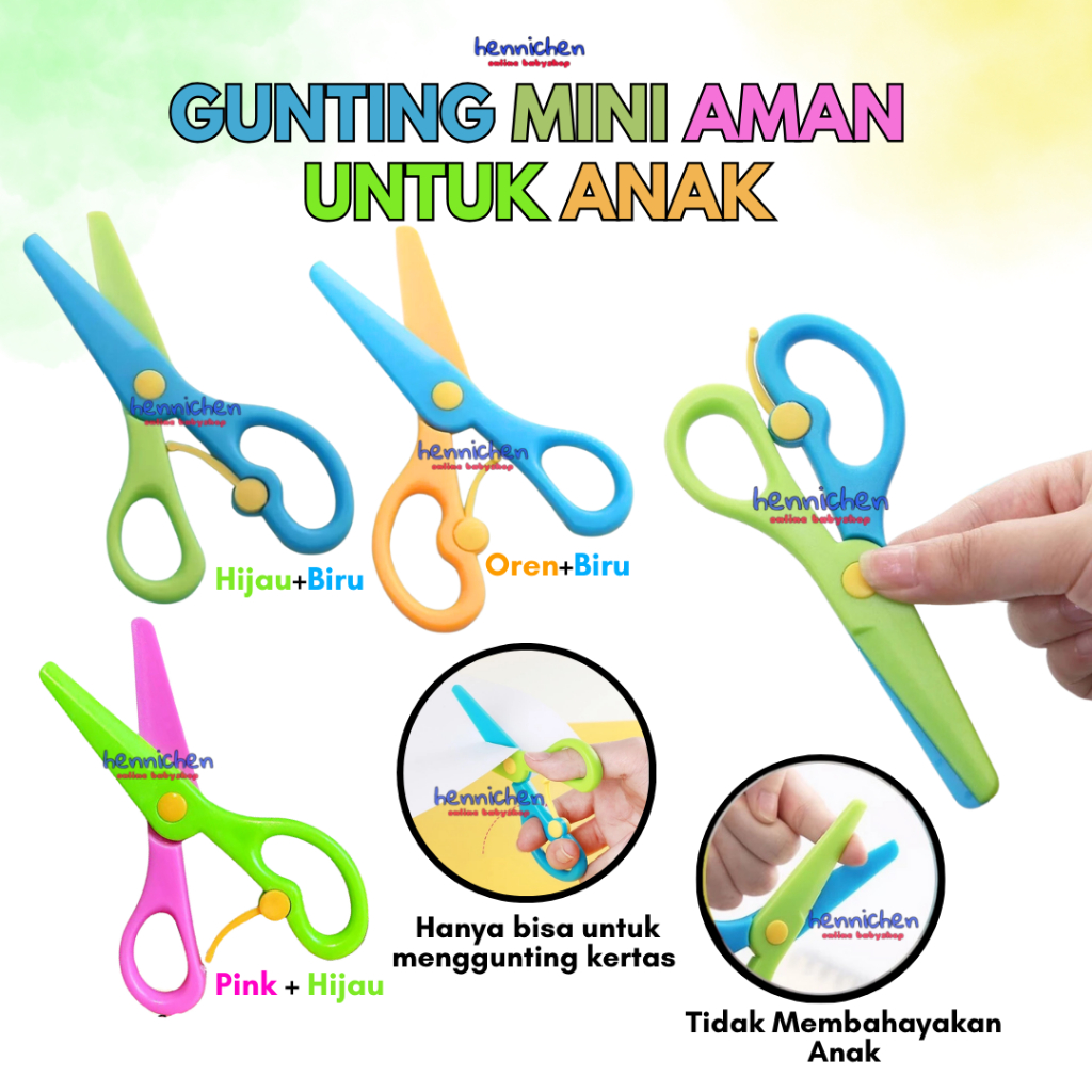 

GUNTING MINI AMAN UNTUK ANAK / PAPER SCISSORS FOR KIDS / GUNTING KERTAS MINI