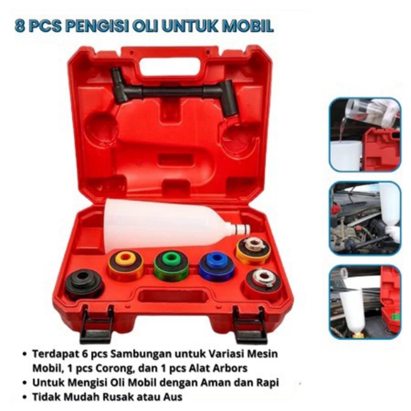 OneKlik - Alat Ganti Oli Mobil 1 Set Corong Pengisi Oli Mesin Universal Alat Pengisian Oli Mobil