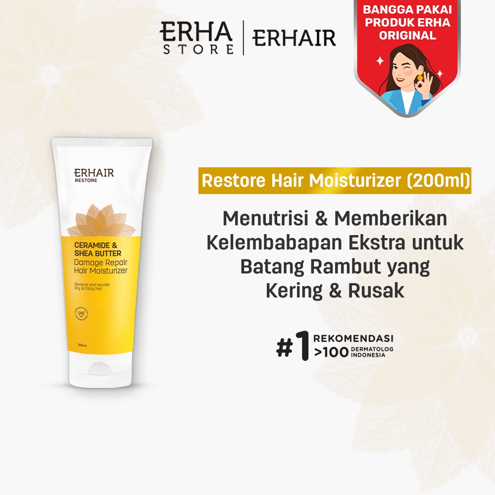 ERHAIR Restore Damage Repair Hair Moisturizer 200 ml - Conditioner Rambut Rusak & Kering | Ceramide 