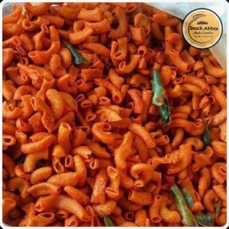 

Macaroni Pipa Pedas Daun jeruk Kemasan 250gr/macaroni pipa/macaronienakmurah/snackenakmurah/camilanmurah