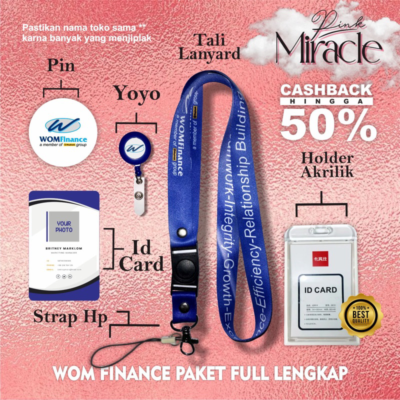 

Tali Lanyard WOM FINANCE / Tali Idcard WOM FINANCE [Ready stock] Termurah