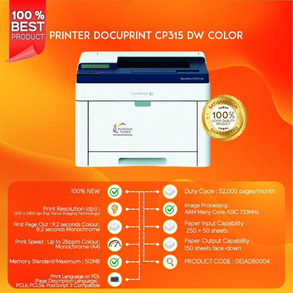 PRINTER DOCUPRINT CP315 DW COLOR