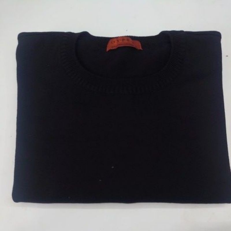 sweater polos hitam murah over zs