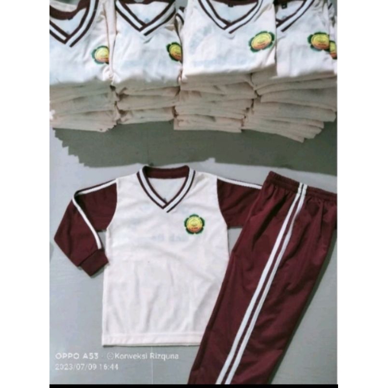 Baju olahraga TK, seragam olahraga PAUD Sablon