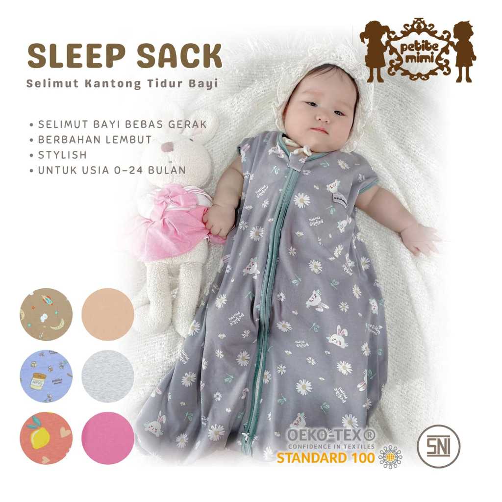 Petite Mimi Sleep Sack / Selimut kantong Tidur Bayi - Sleep Sack Bayi Nyaman Bebas Gerak