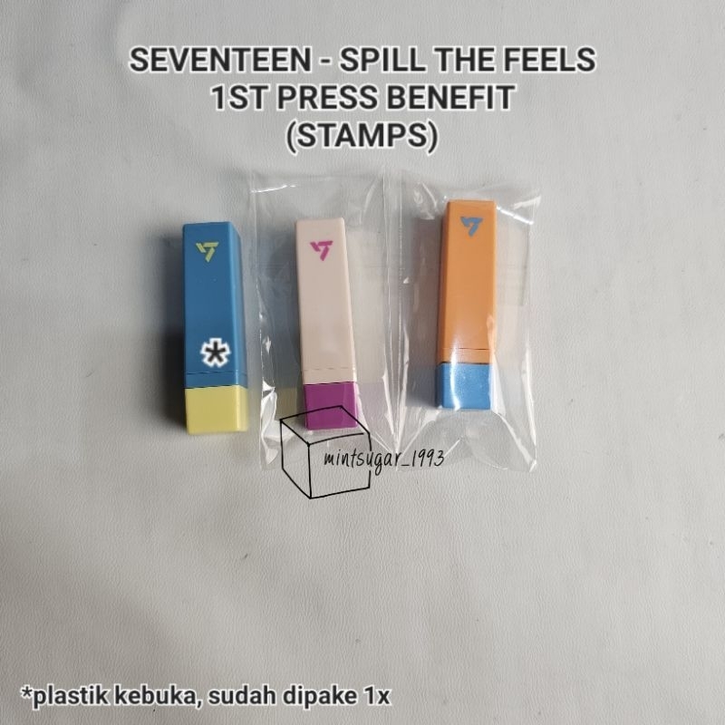

SEVENTEEN - SPILL THE FEELS 1ST PRESS BENEFIT STAMP / STAMPS / STEMPEL