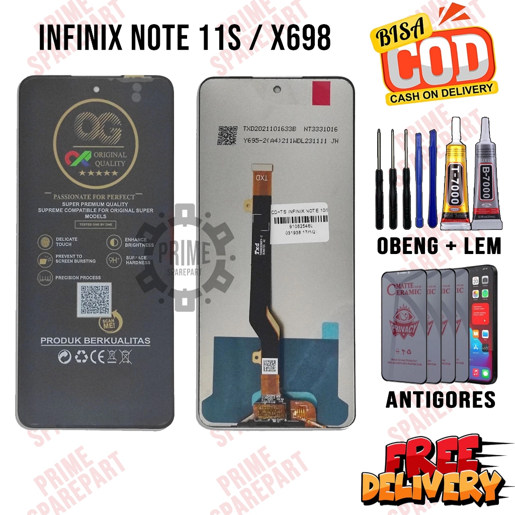 Lcd INFINIX NOTE 11S / X698 Original Oem Lcd Touchscreen INFINIX NOTE 11S / X698 Fullset