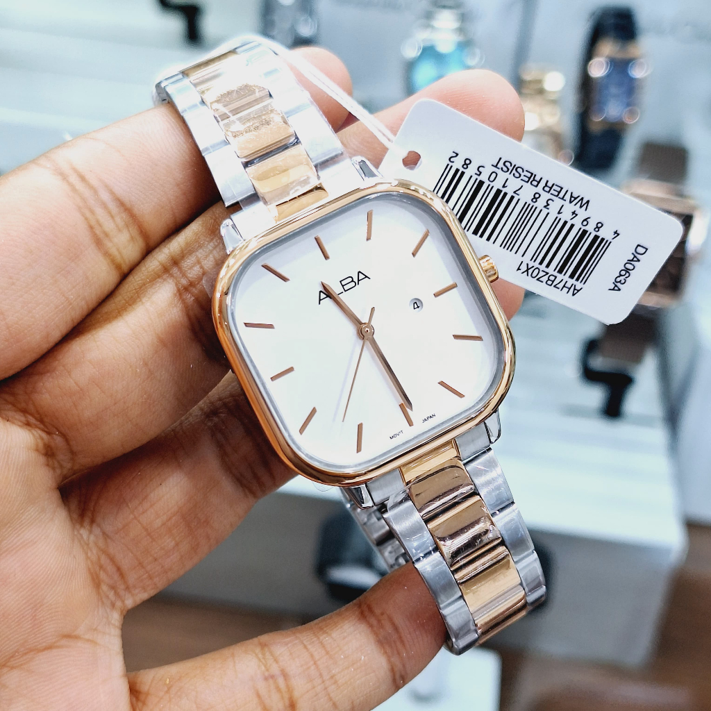 JAM TANGAN WANITA ALBA AH7BZ0X1 AH7BZ0 SILVER ROSEGOLD ORIGINAL GARANSI RESMI 1TAHUN