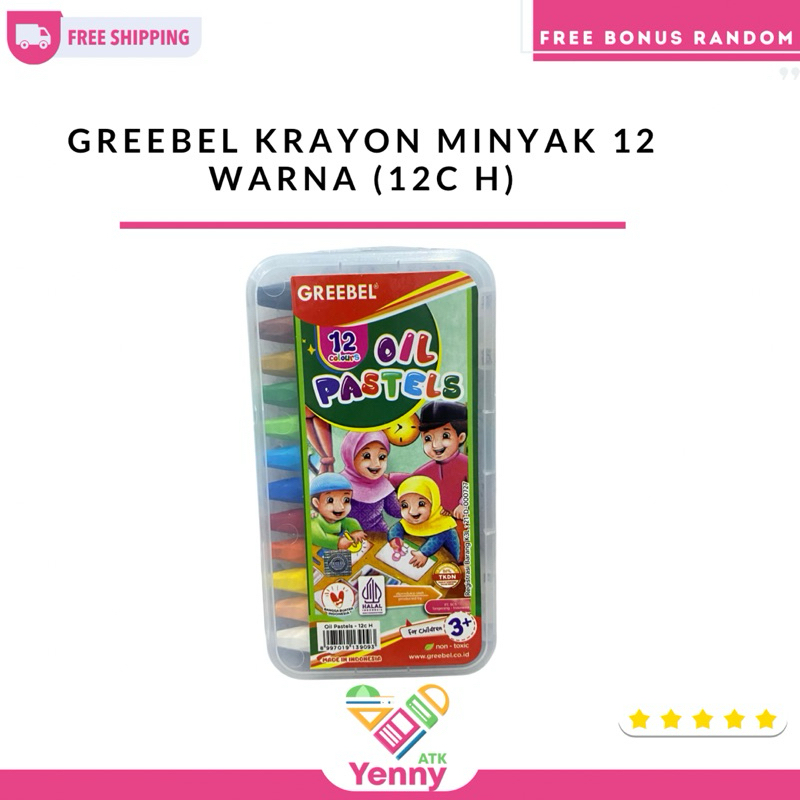 

Greebel Krayon Minyak 1 Set 12 Warna | Greebel Oil Pastel 12 Warna