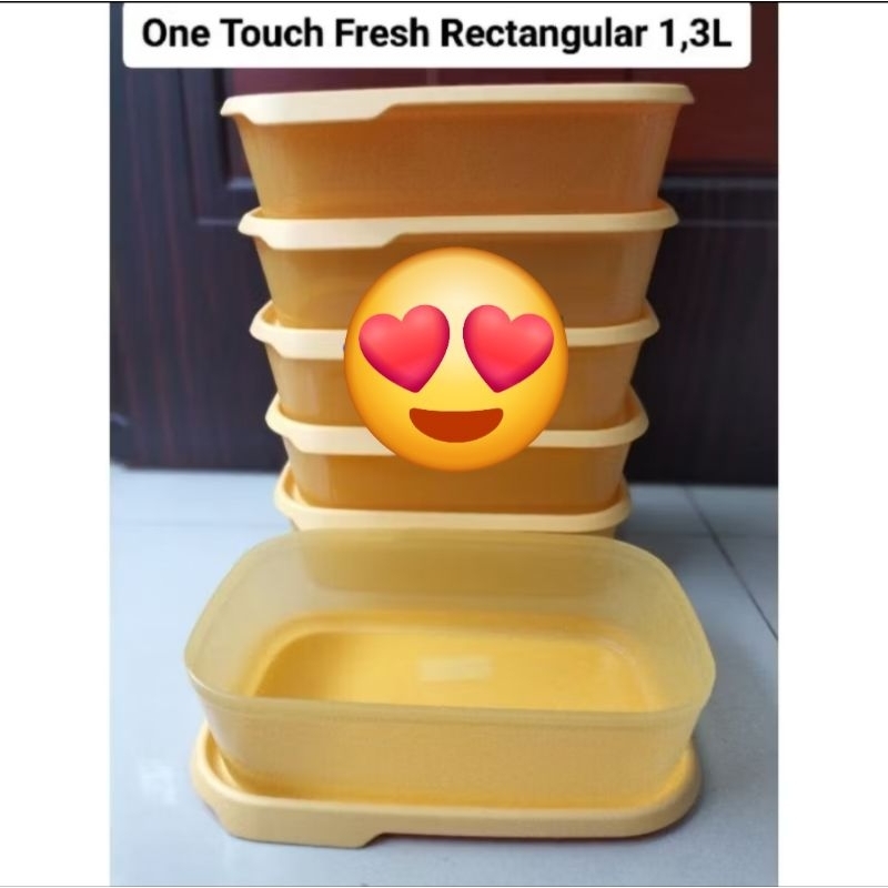Tupperware One Touch Fresh Rectangular 1pc  Pak n Stor ECER SATUAN Toples plastik tempat sayur wadah