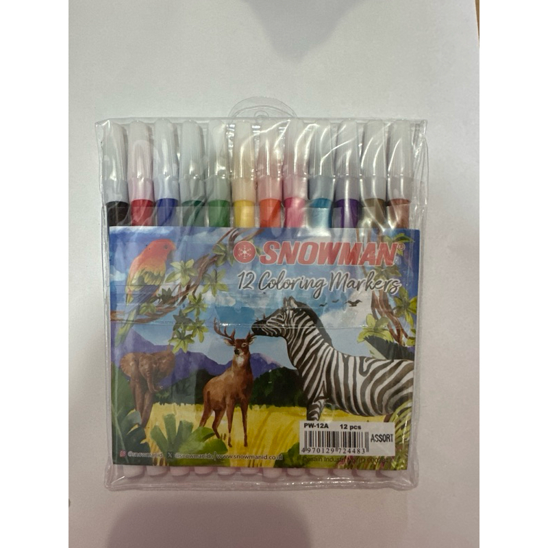 

snowman spidol 12 warna