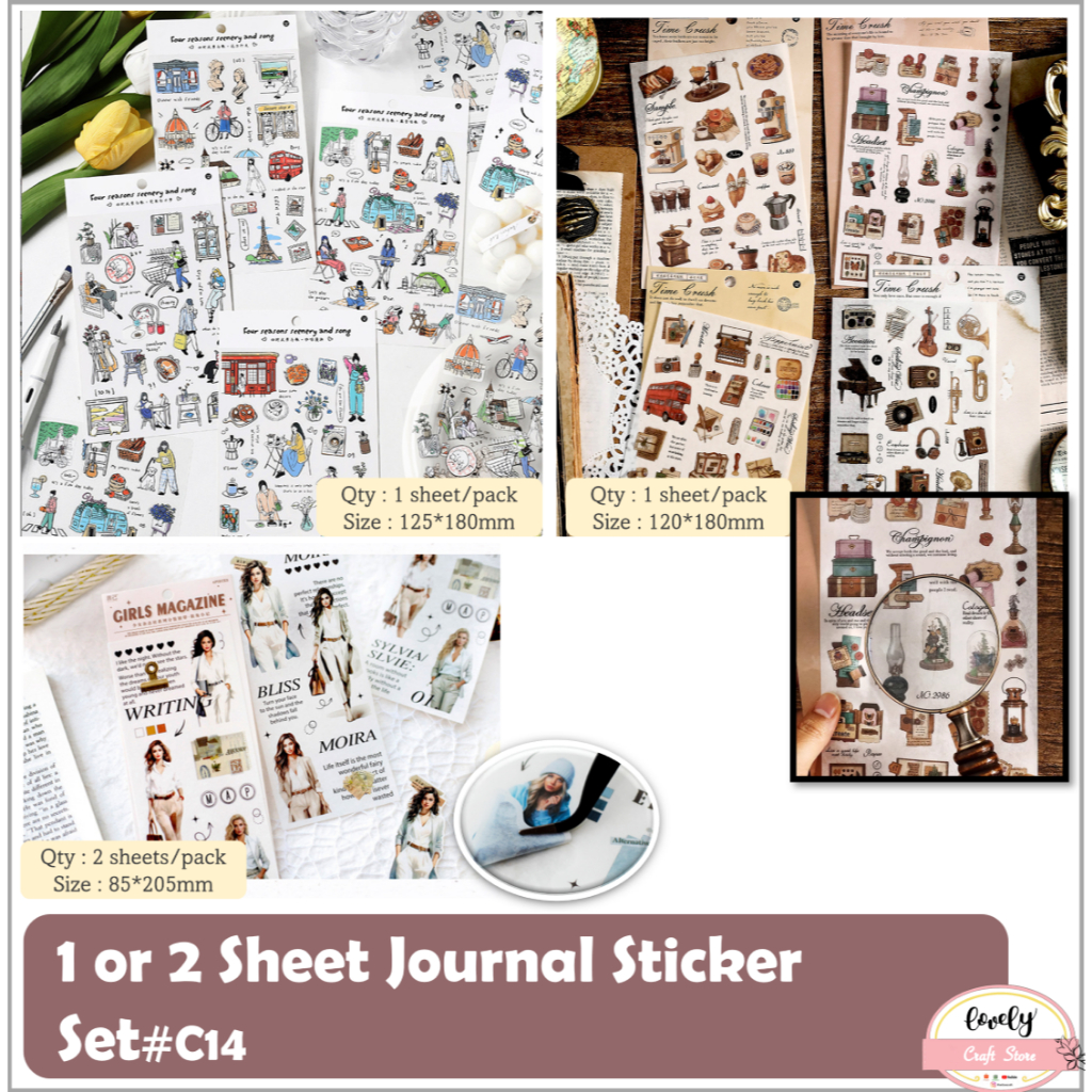 

LovelyCraftStore | C14 Deco Sticker Journaling Decoration Sticker Pack Stiker Kertas Modern City untuk Bujo, Scrapbook, etc DIY Deco Sticker Planner Journal Scrapbook
