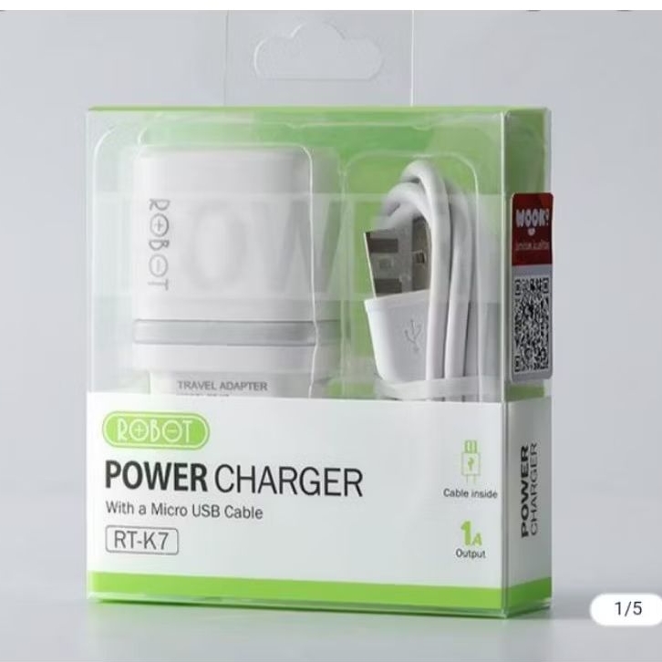 Charger Robot RT-KT Kabel Data Mikro USB 5V Asli Robot