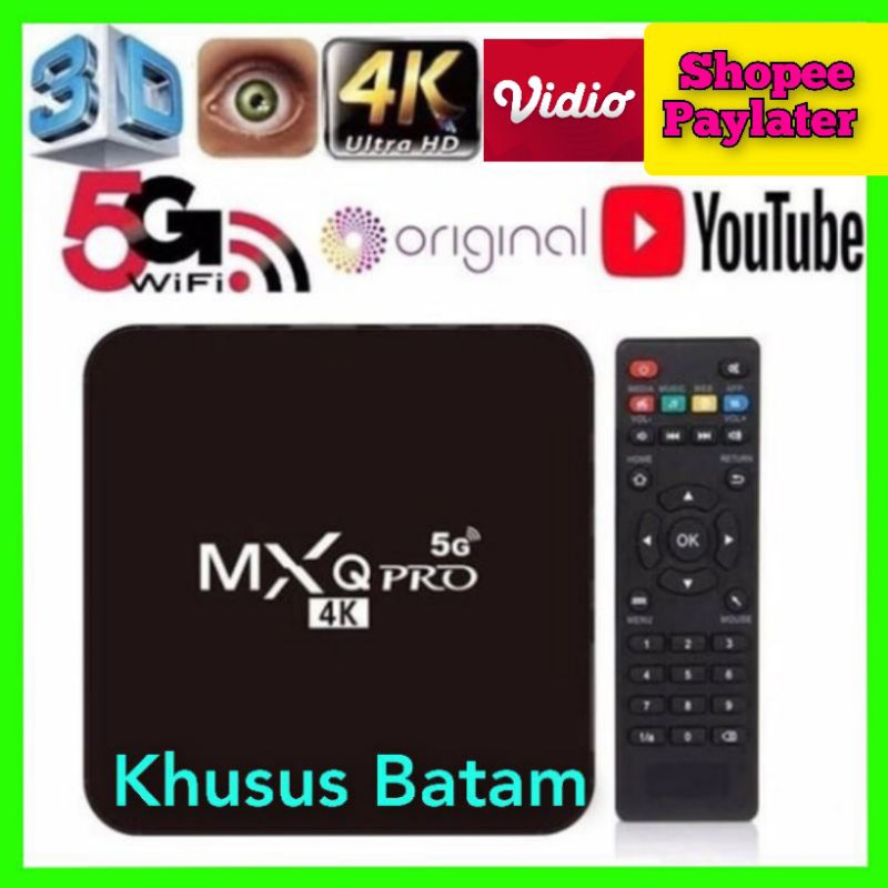TV BOX ANDROID 11.1 Ram 4GB/64GB MXQ pro 4K(LOKASI BATAM SAJA)