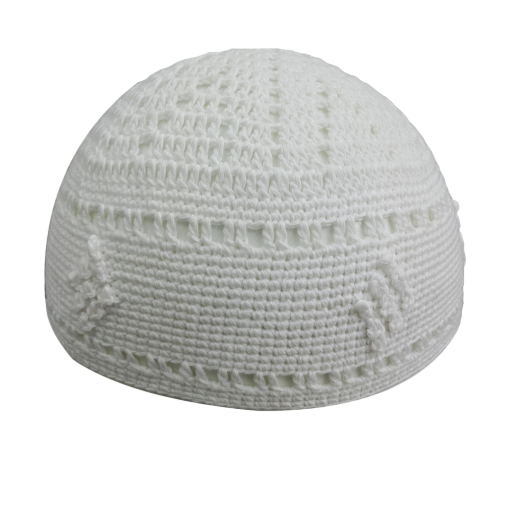 Basmala Kopiah Rajut Dewasa Peci Rajut Putih Motif Hadramaut Peci Rajut Yaman