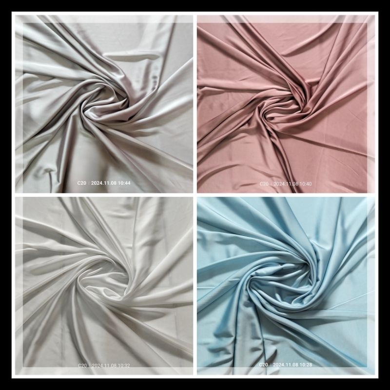 Kain Armani Silk Polos Premium - Harga/0,5 m - Kain Armani Silk Meteran - Bahan Armani Silk Premium