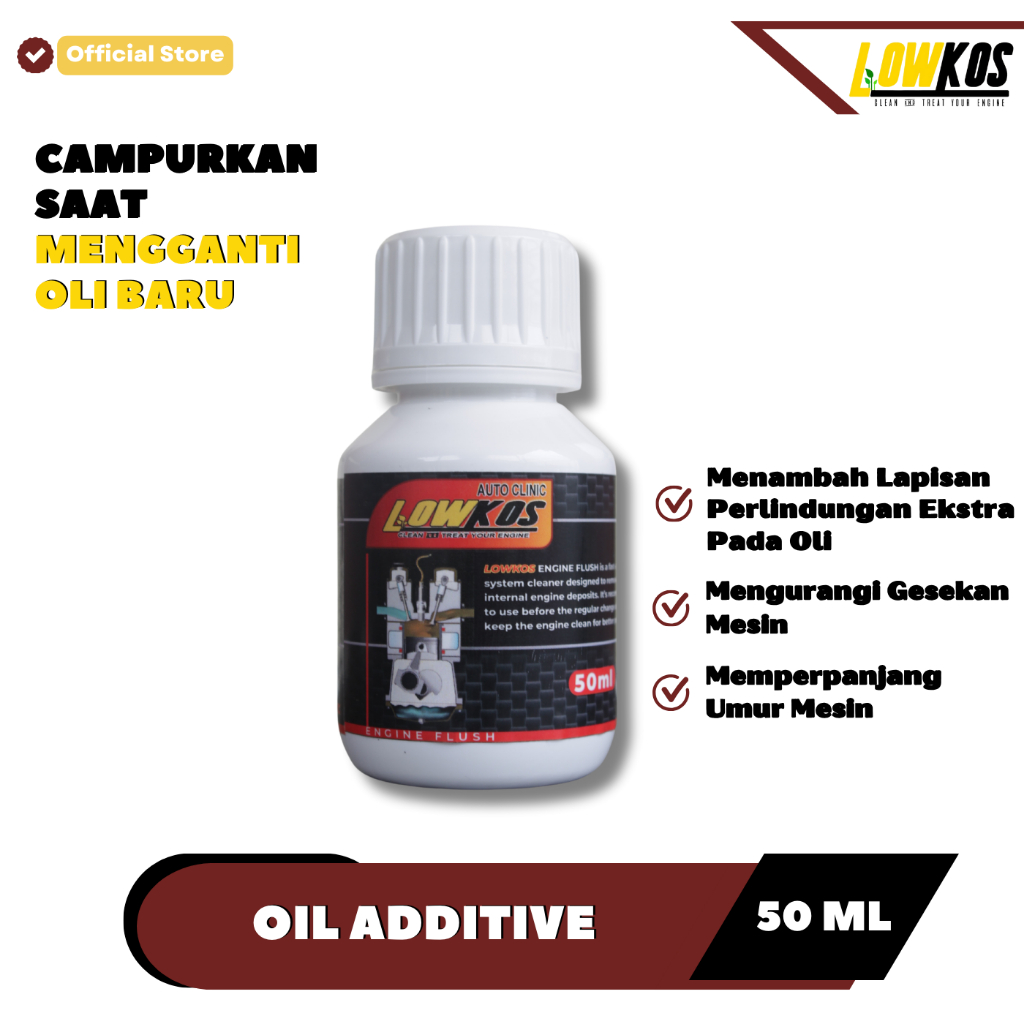 Additive Oli Mesin Lowkos Oil Additive 40 ML