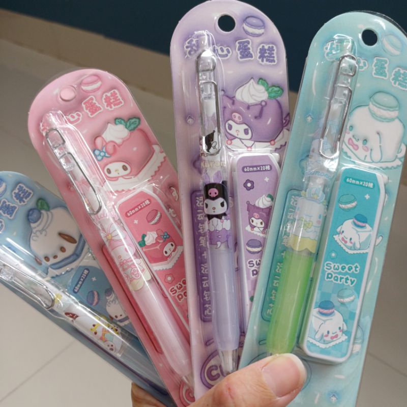

Pensil mekanik + refill Cinnamoroll melody kuromi pochacco badtzmaru