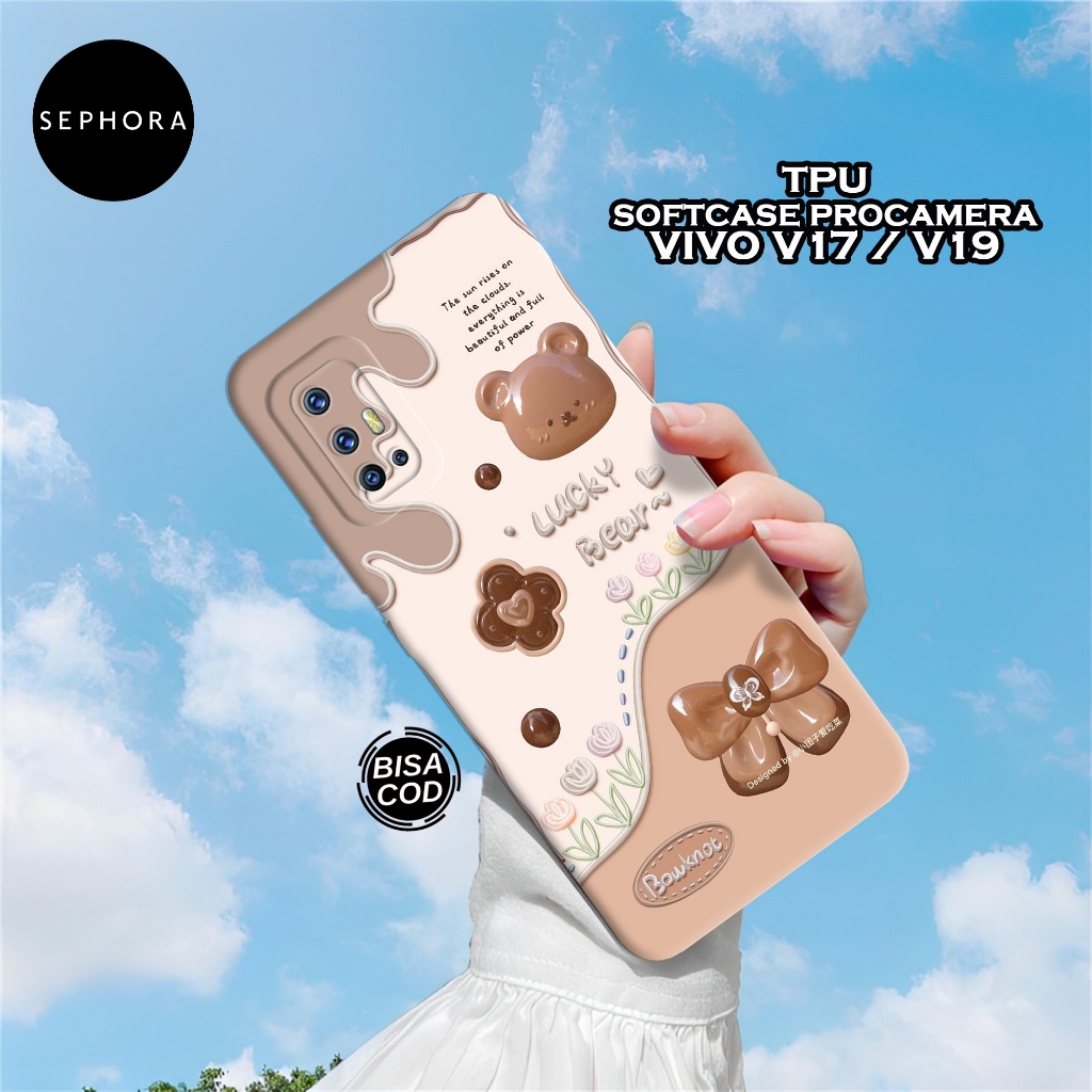 Case Vivo V17 / V19 Terbaru - Fashion Case Cute Bear - Softcase Vivo V17 / V19 - Case Pro Camera - C