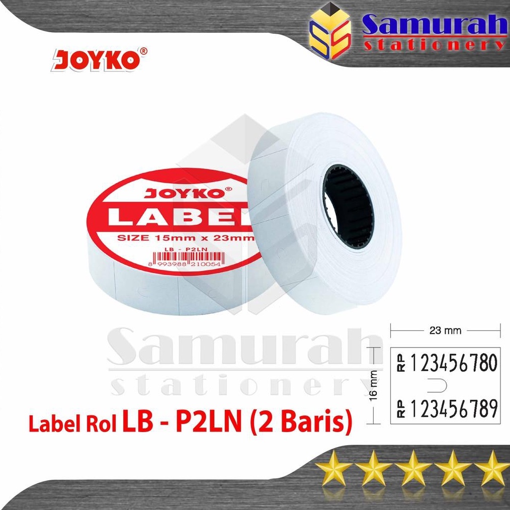 

KODE X12C Kertas Label Rol 2 Baris LBP2LN Joyko Price Label LB 2LN Isi 2 Line untuk MX66A MX66N