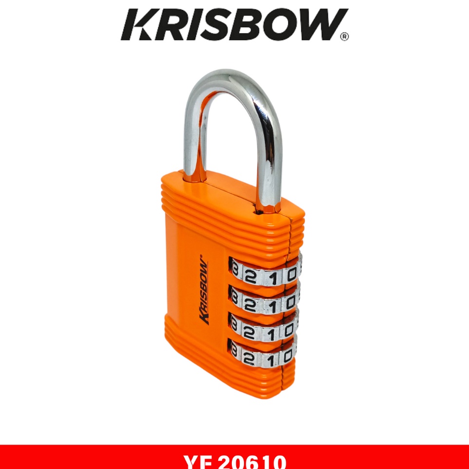 KODE E15D Gembok 4 Angka Kombinasi Anti Maling Koper Padlock KRISBOW YF261