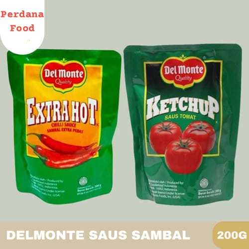 

Delmonte Saus Extra Hot Chilli Pouch 200g /Delmonte Saus Tomat Pouch 200g