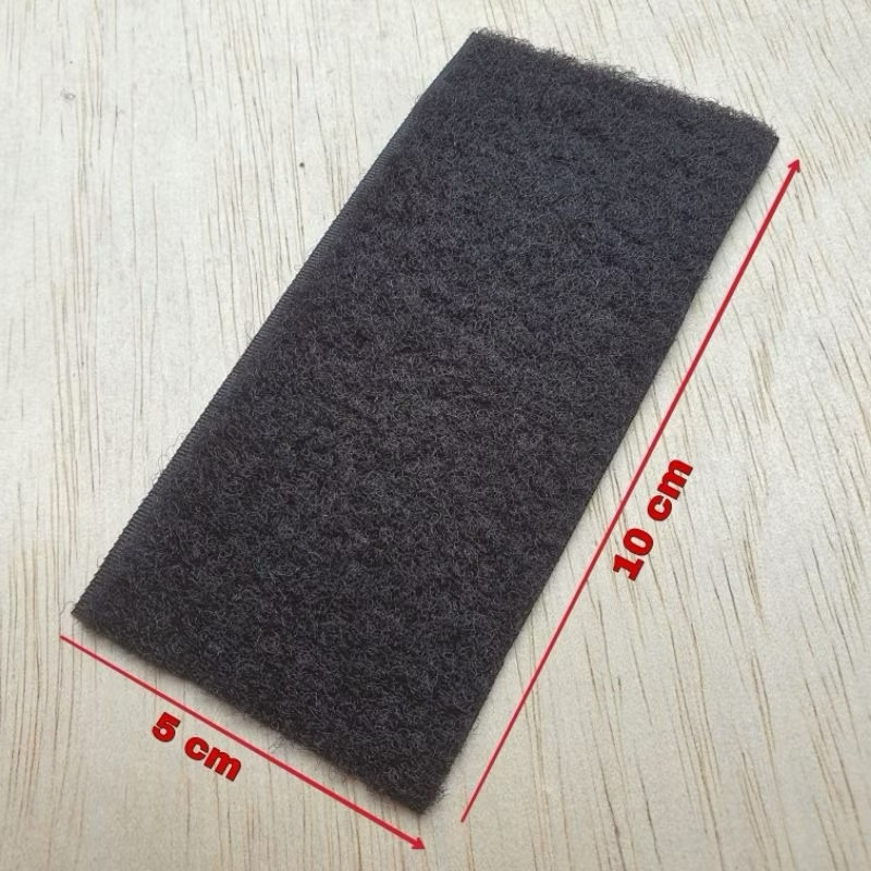 perekat velcro halus - lembut size 10cm x 5 cm - perekat tape patch rubber - bordir - perekat velcro