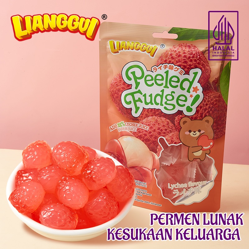 

[GROSIR] LIANGGUI PEELED FUDGE PERMEN LUNAK RASA LECI 108 GRAM