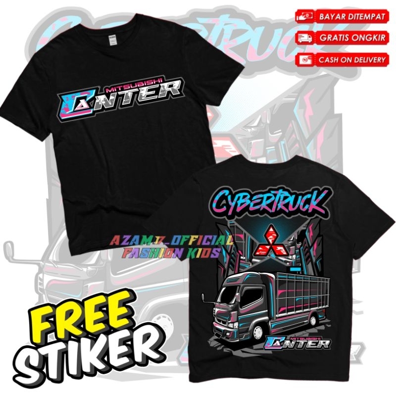 (BISA COD) FREE STIKER KAOS BAJU ANAK TRUK MANIA MITSUBISHI CANTER FREE NAMA / KAOS TSHIRT ANAK TRUK