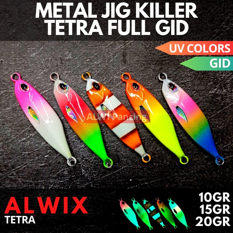 ALWIX Metal JIG TETRA FULL GID UV 10gr 15gr 20gr ~ Micro Metal Jig