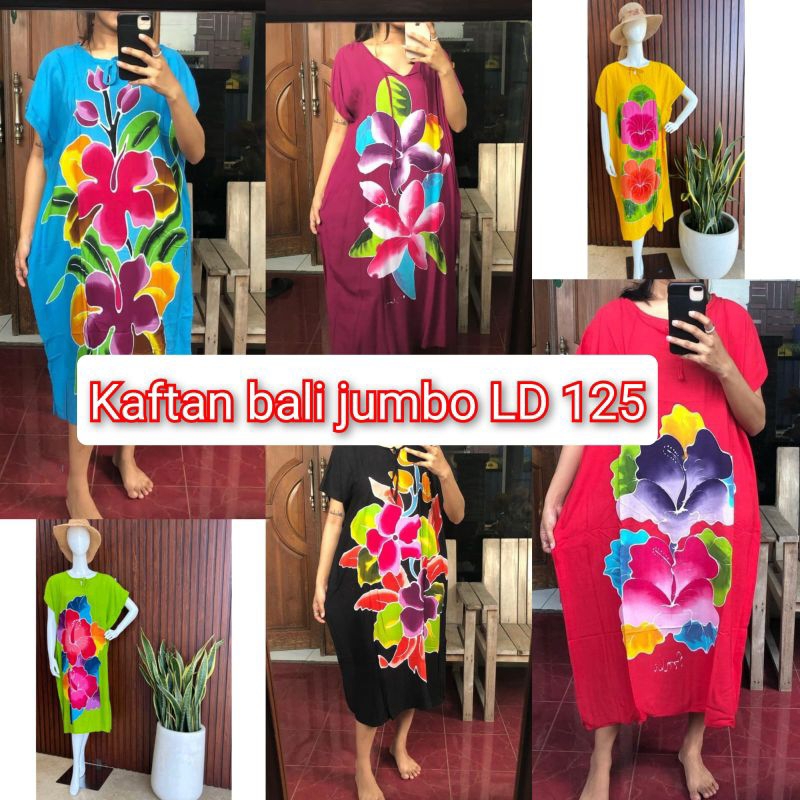 Daster bali lukis jumbo Kaftan lukis bali Daster lowo lukis jumbo bahan tebal