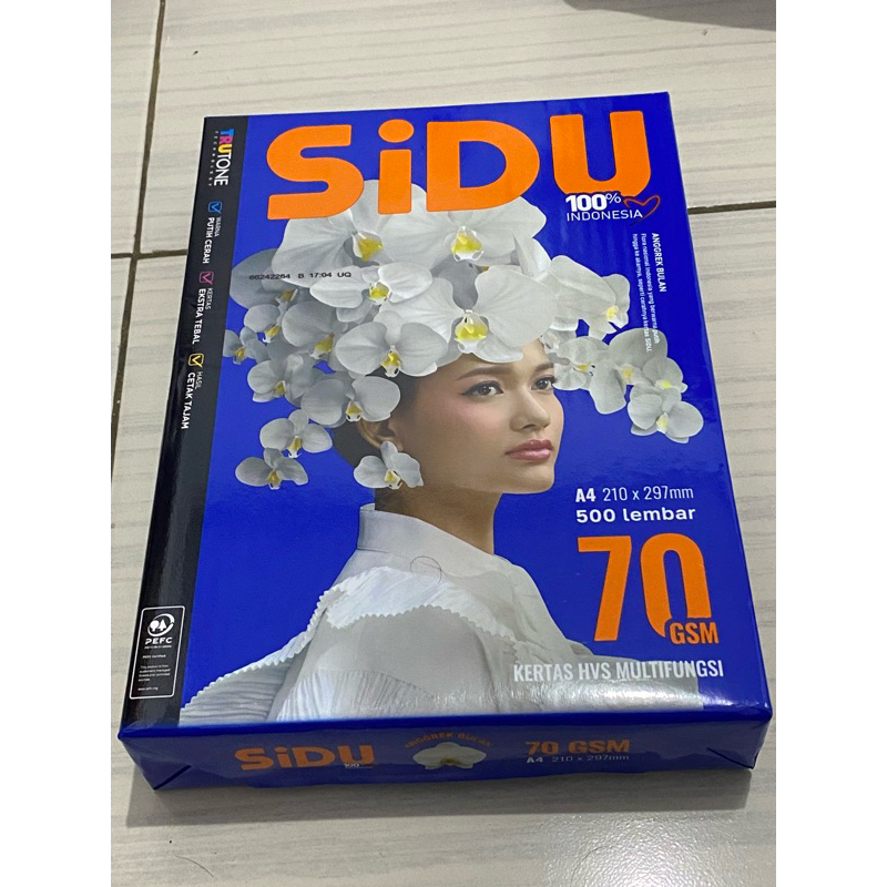 

SIDU Kertas HVS A4 70gr (500 Lembar) 1 Rim