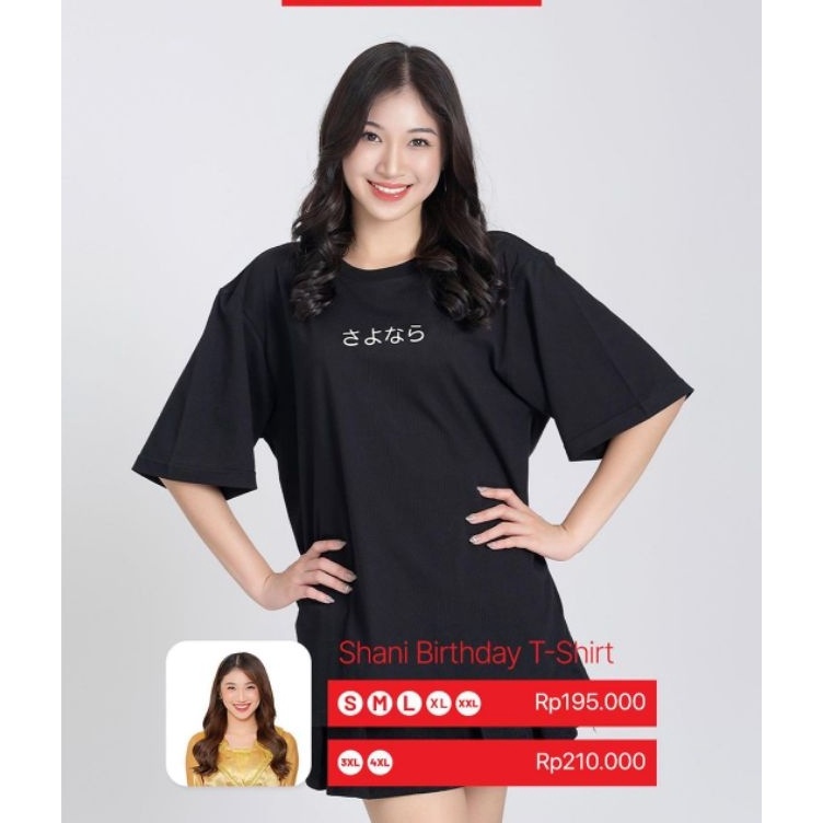 Kaos JKT48 Birthday TShirt Shani Indira 223  Hitam