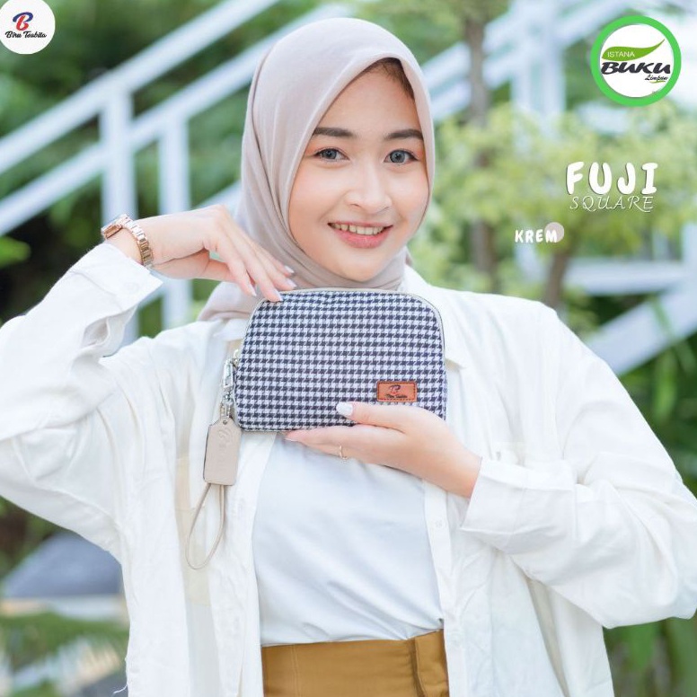 KODE S85F POUCH FUJI SQUARE BY BIRU TSABITA  DOMPET WANITA TAS TANGAN CLUTCH CHOCOLY