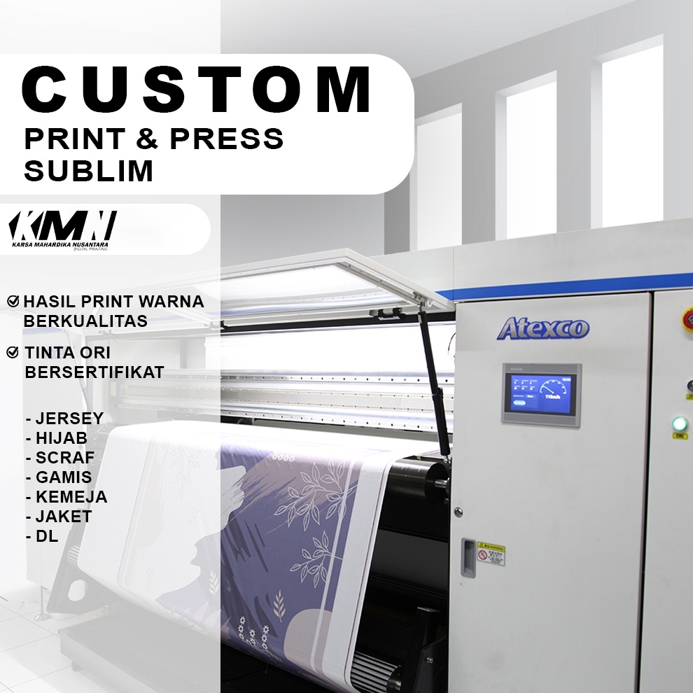 Jasa Cetak Print Sublimasi  Sublim  Full Print kain