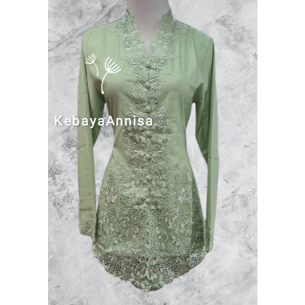 Kebaya Bordir modern cantik/Kebaya Bordir Encim Lengan Panjang Bahan Katun/Kebaya Bordir Bali