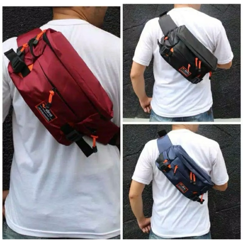 tas selempang pria waistbag bahu shoulder hokistore