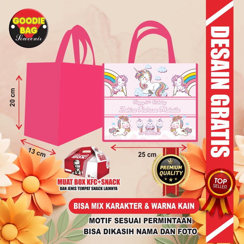 

tas ultah unicorn / tas ulang tahun unicorn / tas ultah anak unicorn / tas ulang tahun unicorn / goodie bag ultah unicorn / goodie bag unicorn / bingkisan unicorn / tas kemasan unicorn