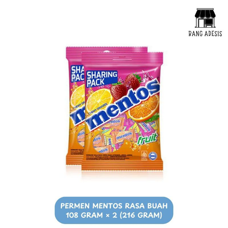 

Permen Mentos Fruit 108 gram 2 Pack (216 gram) || Permen Mentos rasa buah - BangAdeSis